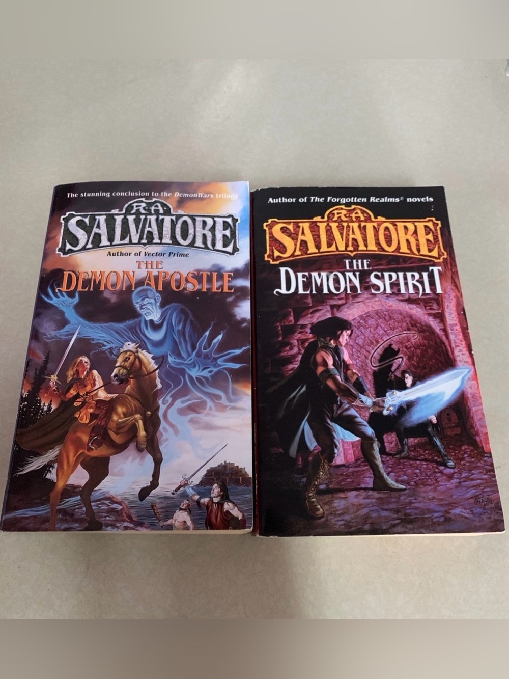 The Demon Wars Saga By R. A. Salvatore Demon Spirit AND Demon Apostle BOOKS